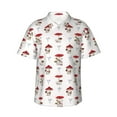thumbnail image 1 of Daiia Different Mushrooms Hawaiian Shirt for Men Gentle Cotton Regular Short Sleeve Casual-Medium, 1 of 9
