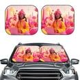 thumbnail image 1 of Daiia Digital Nomad Pink Landscape 2PCS Car Windshield Sun Shade, Foldable Sun Shield for Car Front Window, Auto Sun Blocker Visor Protector Universal for Truck SUV Pickup-Large, 1 of 7
