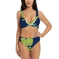 thumbnail image 1 of Daiia Dino Playing Roller Skate Women's Bikini Set Two Piece Swimsuit High Waisted Bikini Adjustable Straps Bikini Perfect for Beach, Pool, and Summer Vacation-Medium, 1 of 9