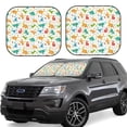thumbnail image 1 of Daiia Dinosaur 2PCS Car Windshield Sun Shade, Foldable Sun Shield for Car Front Window, Auto Sun Blocker Visor Protector Universal for Truck SUV Pickup-Small, 1 of 7