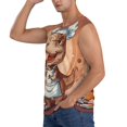 thumbnail image 1 of Daiia Dinosaur Baking Delight Printed Men's Tank Tops,Casual Soft Sleeveless Gym Muscle Shirts Bodybuilding Tee-X-Large, 1 of 8