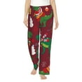 thumbnail image 1 of Daiia Dinosaur Christmas Happy New Year Women's Sleep Pant with Pockets and Drawstring,Pajama Pants-XX-Large, 1 of 9