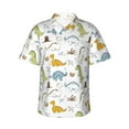thumbnail image 1 of Daiia Dinosaur Hawaiian Shirt for Men Gentle Cotton Regular Short Sleeve Casual-Small, 1 of 9