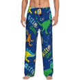 thumbnail image 1 of Daiia Dinosaur In Space Men's Sleep Pant with Pockets and Drawstring,Pajama Pants-Large, 1 of 9