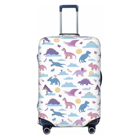 Daiia Dinosaur Luggage Cover, Thickened Washable Travel Luggage Covers, Elastic Unique Baggage Covers for 18-20 inch Luggage-Medium