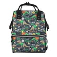 thumbnail image 1 of Daiia Dinosaur Plays Soccer Large Capacity Baby Bag Waterproof Stylish Diaper Bag Mummy Backpack Adjustable Straps Diaper BagBaby Essentials Bag, 1 of 6