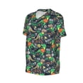 thumbnail image 1 of Daiia Dinosaur Plays Soccer Mens Baseball Jersey Button Down Shirts Short Sleeve Sports Uniforms-Medium, 1 of 9