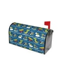 thumbnail image 1 of Daiia Dinosaur on the Beach Vacation Mailbox Cover , Magnetic Welcome Mailbox Wraps Post Letter Box Cover for Garden Yard Home Decor-25.5x21 in, 1 of 9