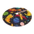 thumbnail image 1 of Daiia Dinosaurs in Space Drawing Merry Christmas Tree Skirt , Xmas Large Lace-up Tree Skirt, Santa Snowflakes Rustic Home Decorations New Year Party Farmhouse Decor-36", 1 of 7