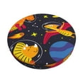 thumbnail image 1 of Daiia Dinosaurs in Space Stool Covers Round,Round Bar Stool Covers Waterproof Bar Chair Covers Washable Stool Cushion Slipcover for 12-14 Inch Chair-14 inch, 1 of 7
