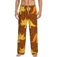 thumbnail image 1 of Daiia Dinosaurs and Leaves Men's Sleep Pant with Pockets and Drawstring,Pajama Pants-Small, 1 of 9
