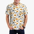 thumbnail image 1 of Daiia Dog Faces Pattern Men’s Polo Shirts,Solid Deck Shirt,Classic Fit, Breathable Cotton Polo for Casual and Sport Wear-3X-Large, 1 of 7
