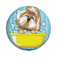 thumbnail image 1 of Daiia Dog Takes a Bath in the Bathtub Tire Covers , Travel Trailer Camper Truck SUV Motorhome Waterproof Wheel Cover, Sun Rain Snow Protector-17 inch, 1 of 9