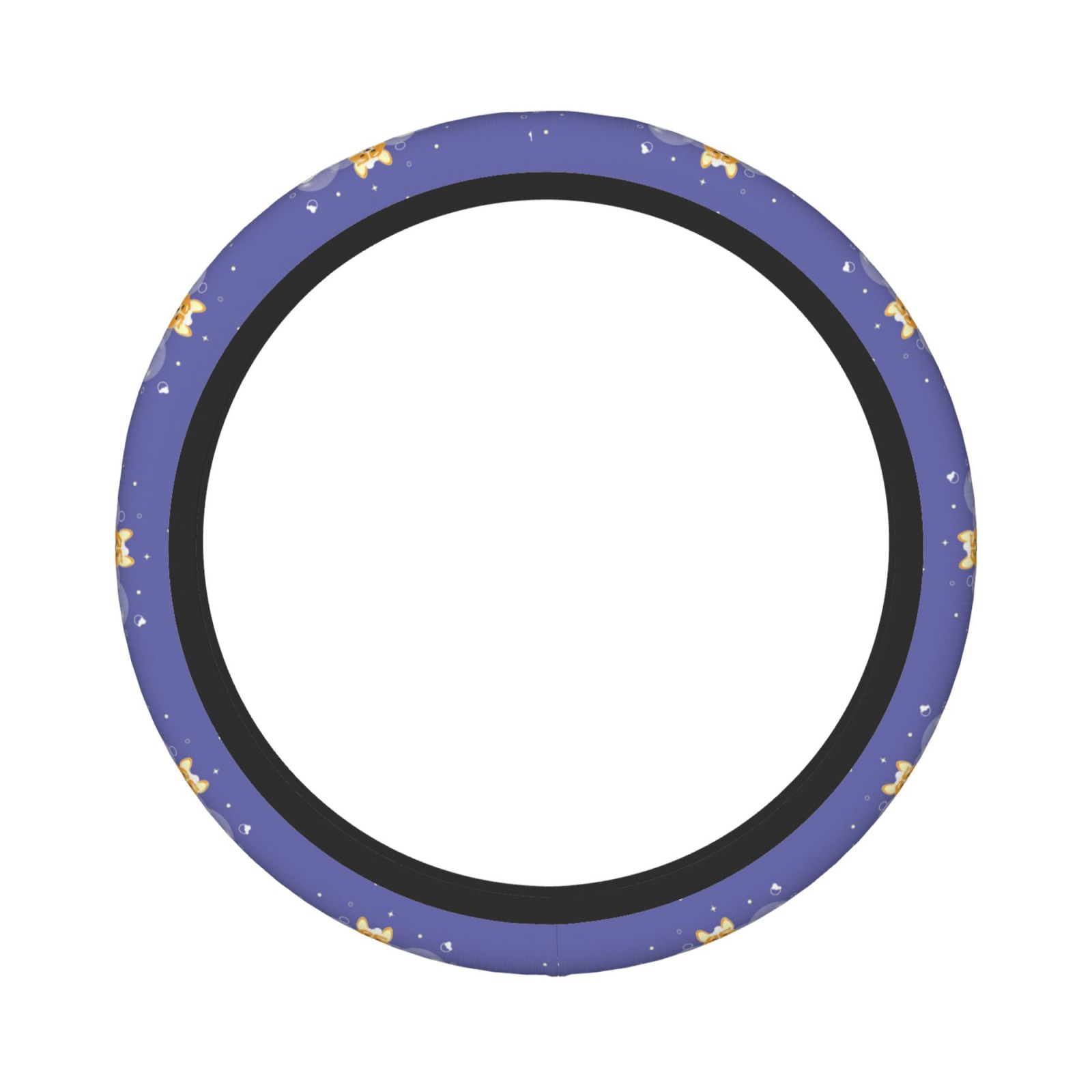 Daiia Dog Washes in a Pink Bath Steering Wheel Cover Auto Steering