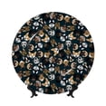 thumbnail image 1 of Daiia Dogs Printed Pattern Ceramic Plate Dinner Plates Bone China Decorative Plates with Display Stand Art Ceramic Ornaments for Wall Hanging Decoration-7in, 1 of 6