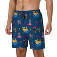 thumbnail image 1 of Daiia Dogs Riding Skateboard Mens Swim Trunks Swim Shorts Quick Dry Swim Shorts with Mesh Lining Pockets-Medium, 1 of 9