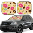 thumbnail image 1 of Daiia Donuts 2PCS Car Windshield Sun Shade, Foldable Sun Shield for Car Front Window, Auto Sun Blocker Visor Protector Universal for Truck SUV Pickup-Small, 1 of 7