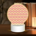 thumbnail image 1 of Daiia Donuts With Pink Glaze Pattern Acrylic Night Light, LED Touch Light, Bedroom Night Light, Soft Glowing Lamp Perfect Gift for Mother's Day, Birthday, or Christmas, 1 of 9
