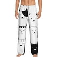 thumbnail image 1 of Daiia Doodle Cute Cat Men's Sleep Pant with Pockets and Drawstring,Pajama Pants-X-Large, 1 of 9