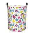 thumbnail image 1 of Daiia Doodle Fruits Round Laundry Basket with Handles Thickened Waterproof Circular hamper,Dirty Clothes Storage Basket for Bedroom,Bathroom,College Dorm-Small, 1 of 8