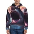 thumbnail image 1 of Daiia Dramatic Shark Attack for Men's Fashion Hoodies & Sweatshirts with Kangaroo Pocket Hooded Sweatshirt Breathable & Moisture Wicking-Large, 1 of 7
