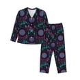 thumbnail image 1 of Daiia Dreamcatcher With Feathers for Women's Long-Sleeved Pajama Set – Soft & Comfortable Sleepwear Button-Up Pajamas Cozy Lounge Wear-XX-Large, 1 of 7