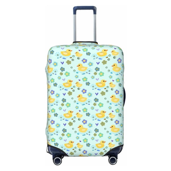 Daiia Duck Cartoon Luggage Cover, Thickened Washable Travel Luggage Covers, Elastic Unique Baggage Covers for 18-20 inch Luggage-Medium
