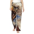 thumbnail image 1 of Daiia Eagle With USA Flags Women's Sleep Pant with Pockets and Drawstring,Pajama Pants-Large, 1 of 9