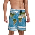 thumbnail image 1 of Daiia Earth View World Map Mens Woven Stretch Pajama Short,Short Pajama Pants-X-Large, 1 of 7