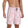 thumbnail image 1 of Daiia Easter Cute Rabbit Mens Woven Stretch Pajama Short,Short Pajama Pants-Medium, 1 of 7