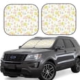 thumbnail image 1 of Daiia Easter Rabbit 2PCS Car Windshield Sun Shade, Foldable Sun Shield for Car Front Window, Auto Sun Blocker Visor Protector Universal for Truck SUV Pickup-Small, 1 of 7
