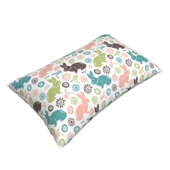 Daiia Easter Rabbit Bedding Waterproof Pillow Protector Zippered Queen – Bed Bug Proof Pillow Encasement-16"x24"