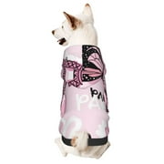 Daiia Eiffel Tower And Butterflies Pets Wear Hoodies ,Pet Dog Clothes,Puppy Hoodies,Dog Hoodies Costumes Pet Sweaters-Size Name