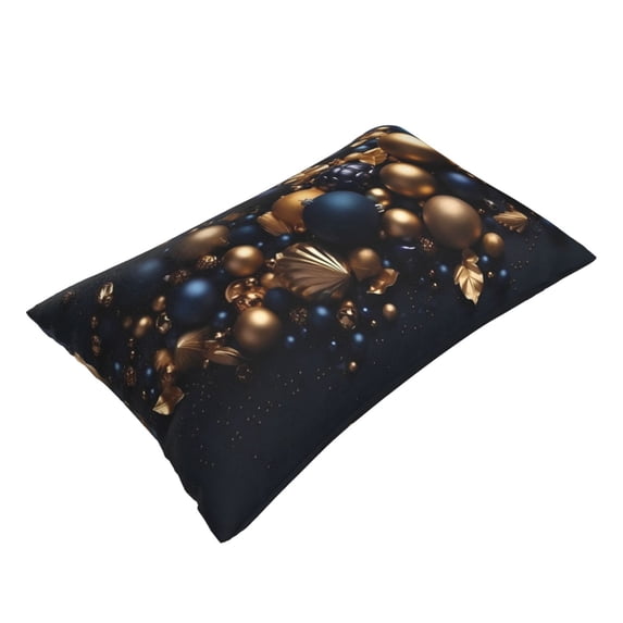 Daiia Elegant Golden Blue Ornaments Bedding Waterproof Pillow Protector Zippered Queen – Bed Bug Proof Pillow Encasement-20"x30"