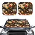 thumbnail image 1 of Daiia Elegant Still Life Roses 2PCS Car Windshield Sun Shade, Foldable Sun Shield for Car Front Window, Auto Sun Blocker Visor Protector Universal for Truck SUV Pickup-Medium, 1 of 7