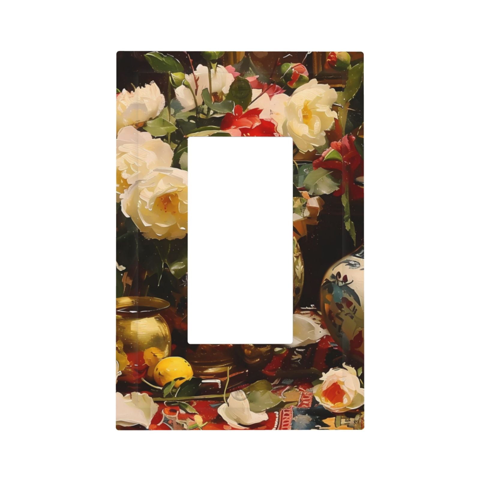 Daiia Elegant Still Life Roses Pattern Decorator Wall Plate Child Safe