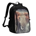 thumbnail image 1 of Daiia Elephant in Smoke Pattern USB Charging Backpack for Men and Women, Anti-Theft Backpack,Travel Backpack,School Backpack,College Backpack,Laptop Backpack, 1 of 7