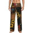 thumbnail image 1 of Daiia Embroidery Chicken Rooster Men's Sleep Pant with Pockets and Drawstring,Pajama Pants-Large, 1 of 9