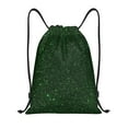 thumbnail image 1 of Daiia Emerald Green Sparkling Pattern Drawstring Backpack, Gym Bag, Lightweight Backpack, Water-Resistant Bag Travel Sports Backpack, Fitness Bag, Yoga Bag-Small, 1 of 6