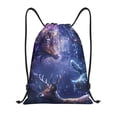 thumbnail image 1 of Daiia Enchanted Forest Stag Gathering Pattern Drawstring Backpack, Gym Bag, Lightweight Backpack, Water-Resistant Bag Travel Sports Backpack, Fitness Bag, Yoga Bag-Small, 1 of 6