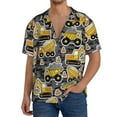 thumbnail image 1 of Daiia Excavator At Work Men's Linen Shirts Short Sleeve Casual Shirts Button Down Shirt for Men Beach Summer Wedding Shirt-Small, 1 of 6