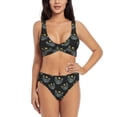 thumbnail image 1 of Daiia Faces Of The Cat Women's Bikini Set Two Piece Swimsuit High Waisted Bikini Adjustable Straps Bikini Perfect for Beach, Pool, and Summer Vacation-Large, 1 of 9