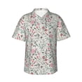 thumbnail image 1 of Daiia Fairy Floral Hawaiian Shirt for Men Gentle Cotton Regular Short Sleeve Casual-XX-Large, 1 of 9