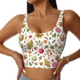 thumbnail image 1 of Daiia Fall Fruits And Vegetables Printed Women's Sports Bra, Breathable Activewear Bra with U-Back Design and Removable Pads, Comfortable and Supportive for Yoga, Workout-XX-Large, 1 of 8
