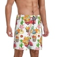 thumbnail image 1 of Daiia Fall harvest truck pumpkin Mens Woven Stretch Pajama Short,Short Pajama Pants-XX-Large, 1 of 7