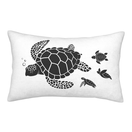 Daiia Family Of Sea Turtles Bedding Waterproof Pillow Protector Zippered Queen – Bed Bug Proof Pillow Encasement-14"x20"