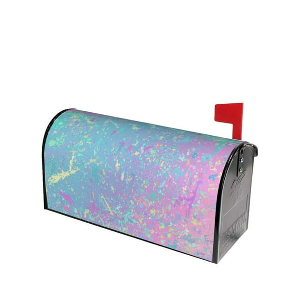 Daiia Fantasy Gradient Mailbox Cover , Magnetic Welcome Mailbox Wraps Post Letter Box Cover for Garden Yard Home Decor-25.5x21 in