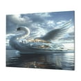 thumbnail image 1 of Daiia Fantasy Swan Yacht Design Print Canvas Decorative Picture – 30x40in Artistic Wall Art, Ready-to-Hang Canvas Print for Living Room（Horizontal）, 1 of 6