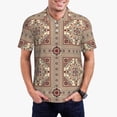 thumbnail image 1 of Daiia Fashion Tatreez1 Pattern Men’s Polo Shirts,Solid Deck Shirt,Classic Fit, Breathable Cotton Polo for Casual and Sport Wear-4X-Large, 1 of 7