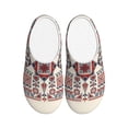 thumbnail image 1 of Daiia Fashion Tatreez1 Print Women’s Fuzzy Slippers Memory Foam Lightweight House Shoes Cozy Loafer Flannel House Shoes-46/47, 1 of 7